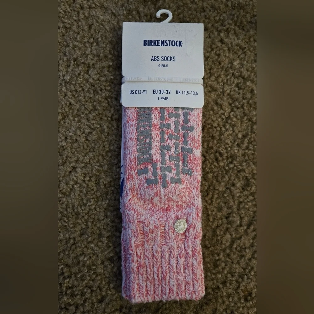 New Girls Birkenstock Pink ABS Socks